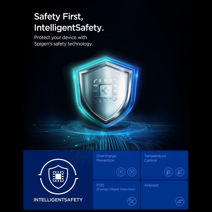 STACJA ŁADOWANIA SPIGEN ESSENTIAL 3IN1 MAGNETIC MAGSAFE BEZPRZEWODOWA ŁADOWARKA 25W Qi2.2 CZARNA