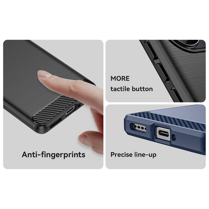 Etui Carbon Case etui do Realme 10 Pro+ elastyczny silikonowy karbonowy pokrowiec czarne Case