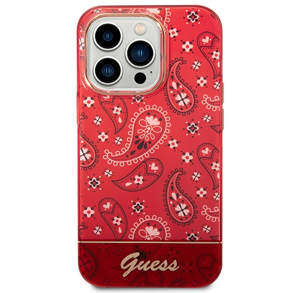 Etui GUESS Apple iPhone 14 Pro Max Bandana Paisley Czerwony Hardcase