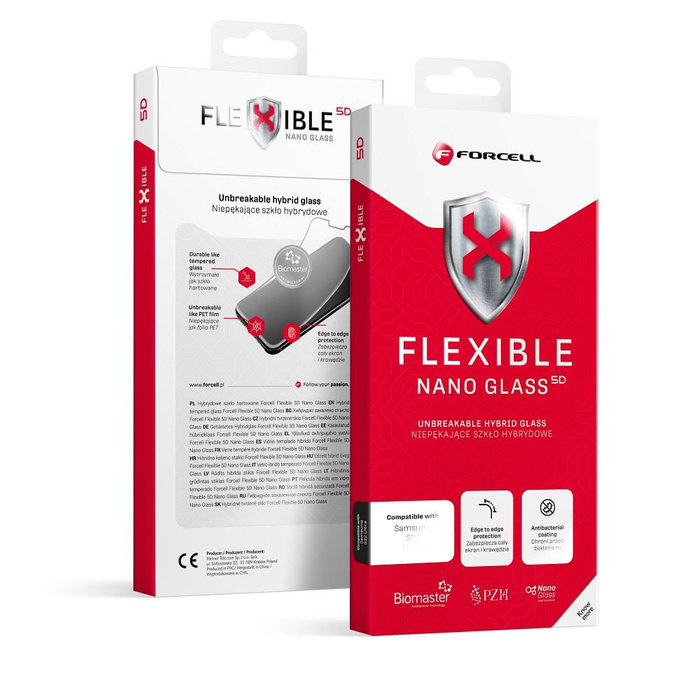 Szkło hybrydowe do iPhone 15 PLUS Forcell Flexible 5D czarne