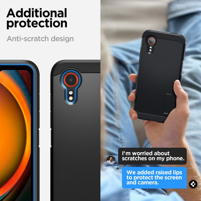 ETUI SPIGEN SAMSUNG GALAXY XCOVER 7 PRO TOUGH ARMOR CZARNY