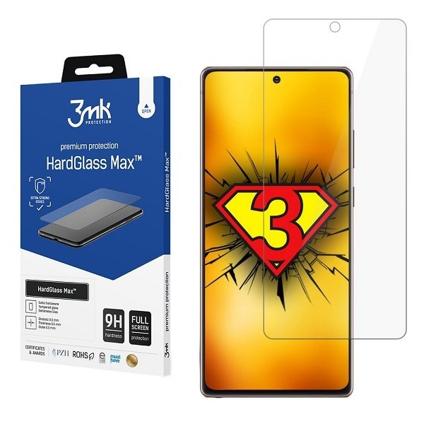 Szkło Hartowane 3MK Samsung Galaxy Note 20 Ultra N986 HardGlass Max FullScreen FingerPrint Czarny Glass