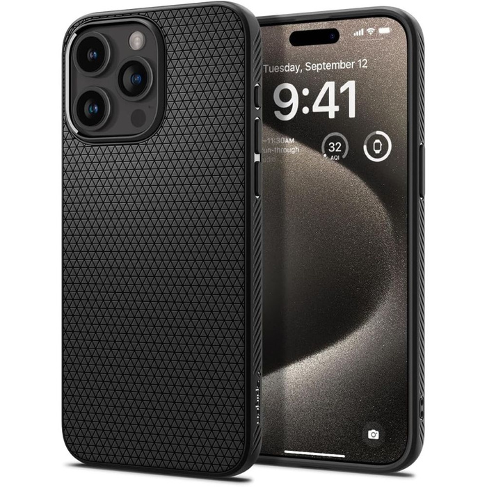 Etui iPhone 15 Pro Max Spigen Liquid Air Matte Black