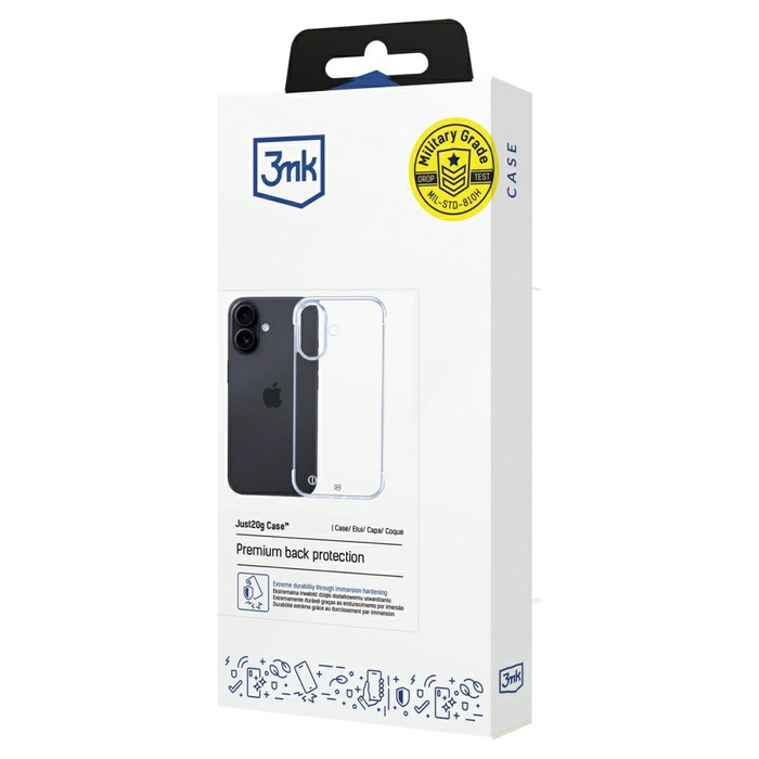 Etui 3MK Just20g Clear Case do iPhone 16