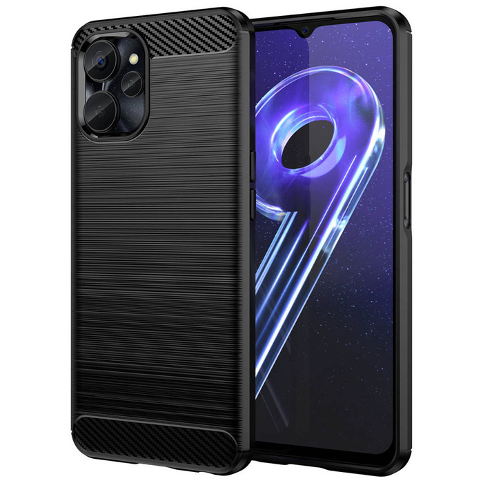 Etui Carbon Case etui do Realme 10 5G / Realme 9i 5G elastyczny silikonowy karbonowy pokrowiec czarne Case