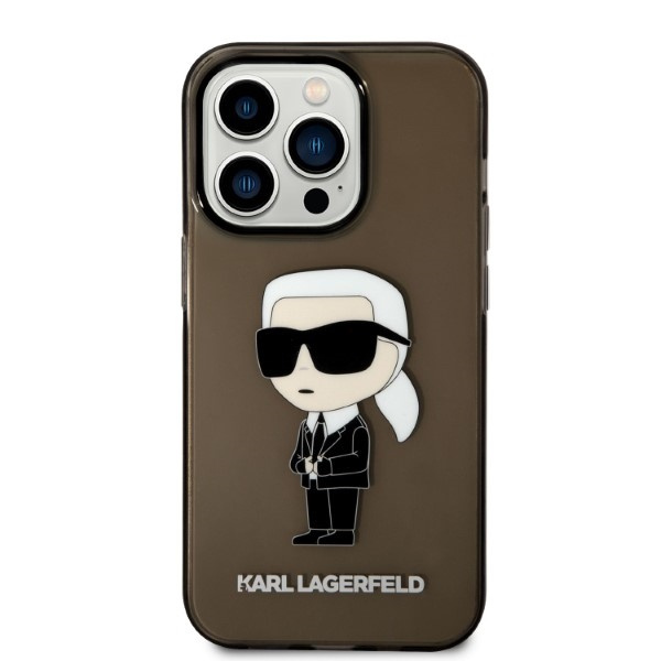 Etui KARL LAGERFELD Apple iPhone 14 Pro Max Ikonik Karl Lagerfeld Czarny Hardcase