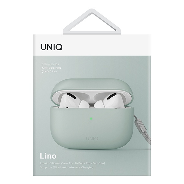 UNIQ etui Lino AirPods Pro 2 gen Silicone miętowy/mint green