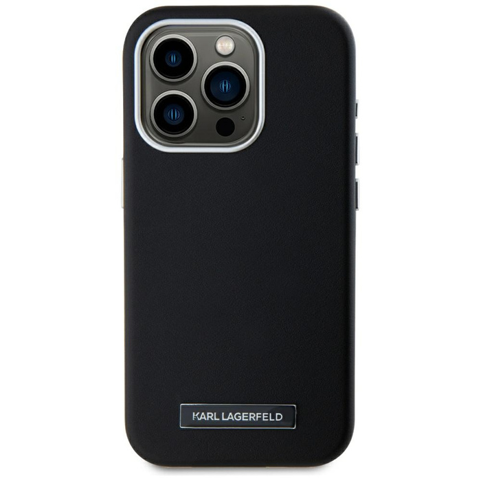 Etui Karl Lagerfeld  FW Metal Plate      MagSafe do iPhone 15 Pro czarny