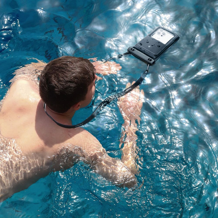 WODOODPORNE ETUI SPIGEN A611P PŁYWAJĄCE UNIWERSALNE 2-PACK MATOWE CZARNE