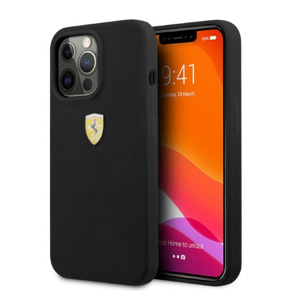 Etui Ferrari FESSIHMP13XBK iPhone 13 Pro Max 6,7" czarny/black hardcase Silicone MagSafe