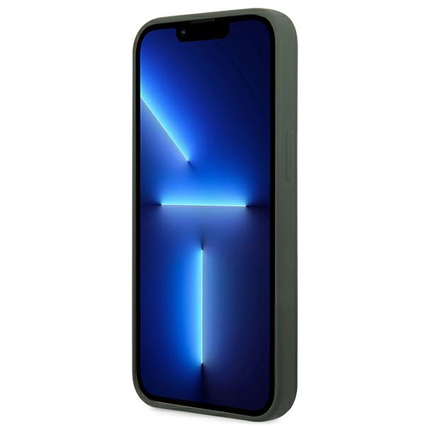 Etui GUESS Apple iPhone 13 13 Pro Silicone Logo Plate MagSafe Zielony Hardcase