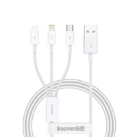 Kabel szybkiego ładowania  Baseus Superior Data USB do M+L+C 3.5A 1M(White)