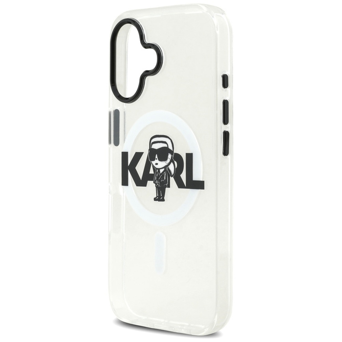 Etui Karl Lagerfeld IML Karl Sketch Logo MagSafe do iPhone 17 przezroczysty