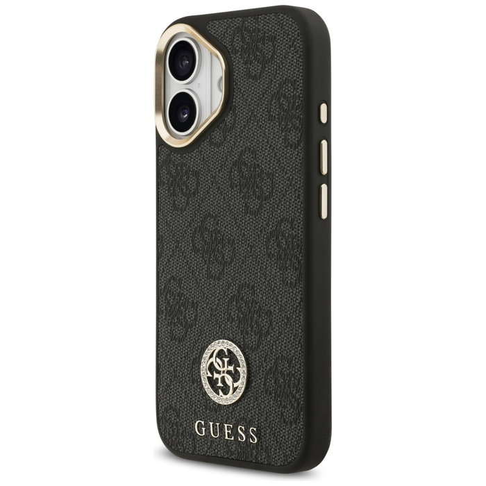 Etui Guess 4G Strass Logo MagSafe do     iPhone 17 czarny