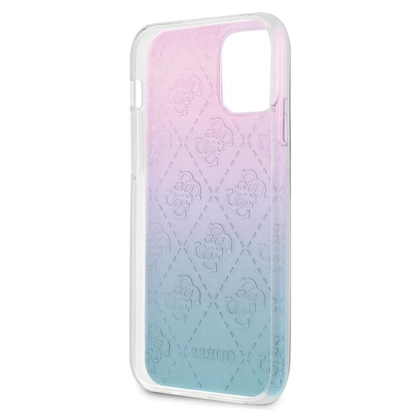 Etui GUESS Apple iPhone 12 Mini 4G 3D Pattern Collection Niebieski Różowy Hardcase