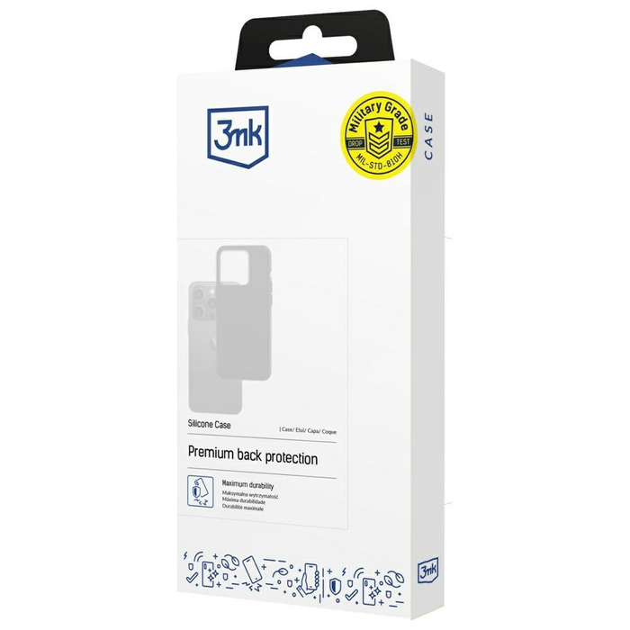 Etui 3MK Silicone Case do Apple iPhone   16e granatowy