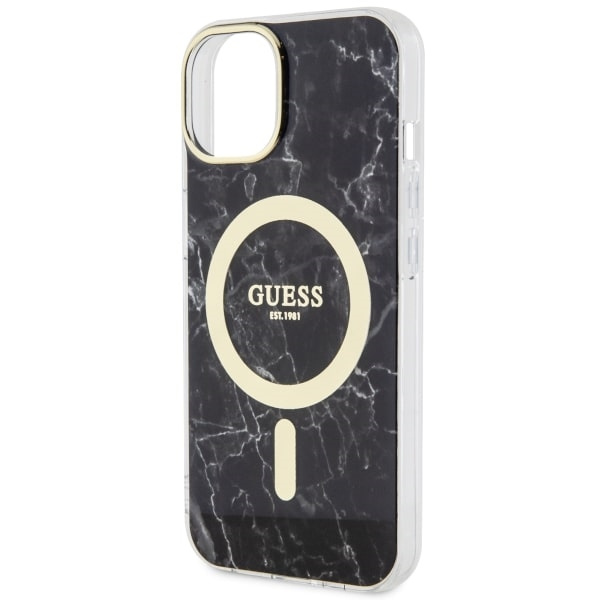 Etui Guess GUHMP14SPCUMAK iPhone 14 6.1" czarny/black hardcase Marble MagSafe Case
