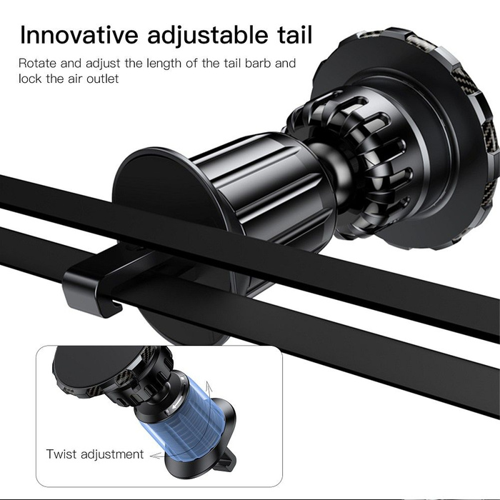 Uchwyt na telefon do samochodu magnetyczny Forcell F-Grip MagElite do kratki czarny