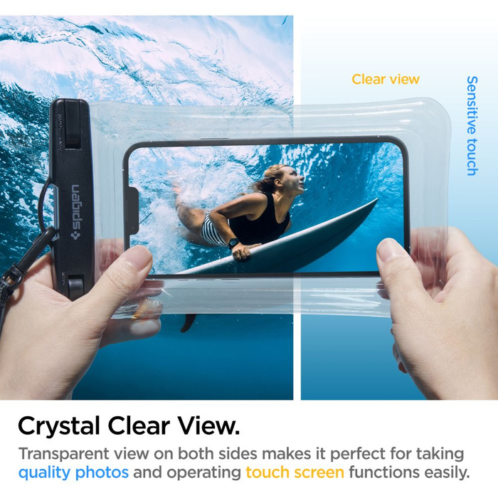Etui Spigen A610 Wodoodporne Uniwersalne WATERPROOF FLOAT CASE 2-PACK CRYSTAL CLEAR