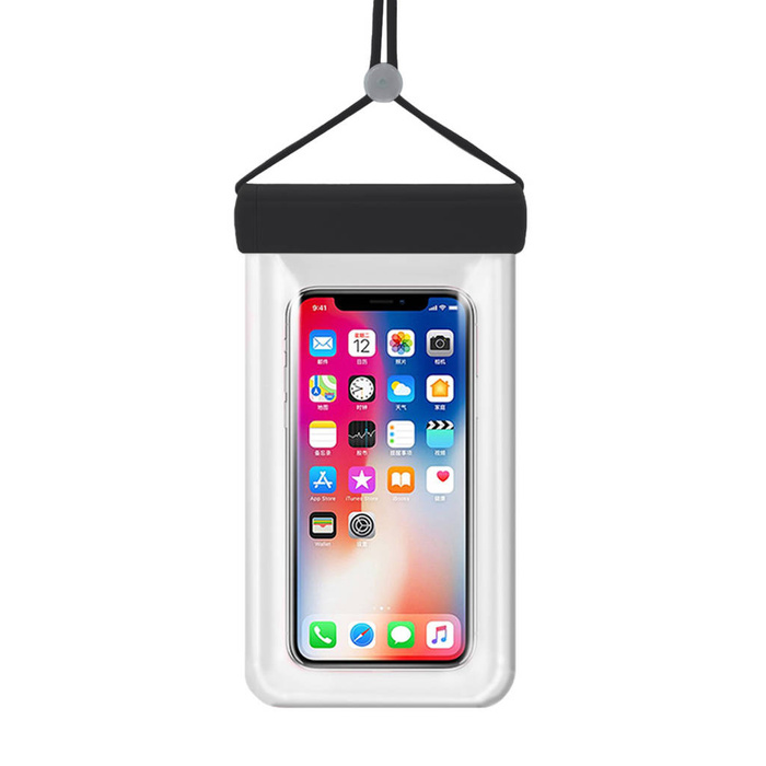 Wodoodporne etui na telefon 115 mm x 220 mm torebka na basen plażę czarny