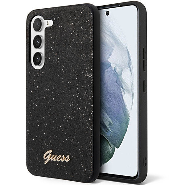 Etui Guess GUHCS23MHGGSHK S23 Plus S916 czarny/black hard case Glitter Script