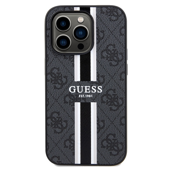 Etui Guess GUHMP15XP4RPSK iPhone 15 Pro Max 6.7" czarny/black hardcase 4G Printed Stripes MagSafe Case