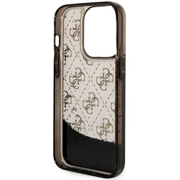 Etui Guess GUHCP14LLC4PSGK iPhone 14 Pro 6.1" czarny/black hardcase Liquid Glitter 4G Transculent Case