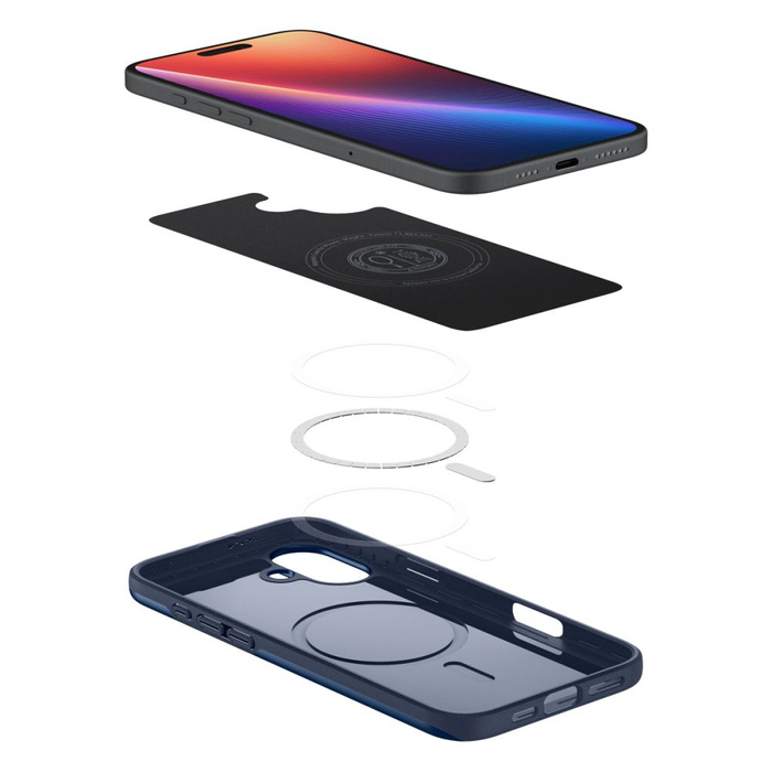 ETUI SPIGEN THIN FIT MAG MAGSAFE IPHONE 16 NAVY BLUE