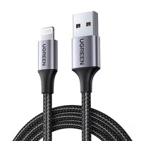 Kabel Lightning do USB UGREEN 2.4A US199, 1.5m (czarny)