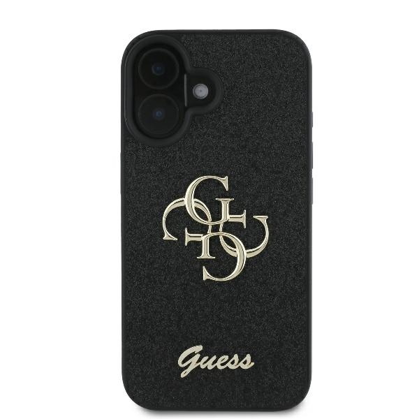 Etui Guess iPhone 16 Plus czarny/black HC Fixed Glitter Big 4G