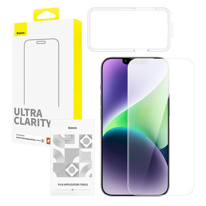 Szkło hartowane do iPhone 13 / 13 Pro / 14  Baseus OS Diamond Series HD (Przezroczysty)