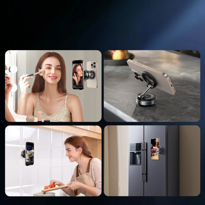 Uchwyt samochodowy Joyroom JR-ZS501 magnetyczny kompatybilny z MagSafe na deskę rozdzielczą - ciemnoszary