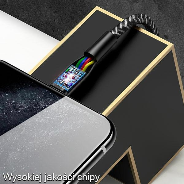 USAMS Kabel pleciony U41 Lightning Fast Charge 3m czerwony/red SJ397USB02 (US-SJ397)