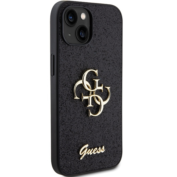 Etui Guess GUHCP15MHG4SGK iPhone 15 Plus 6.7" czarny/black hardcase Glitter Script Big 4G Case