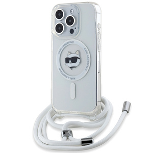 Karl Lagerfeld KLHMP14LHCCHNT iPhone 14 Pro 6.1" hardcase transparent IML Choupette Head & Cord Magsafe