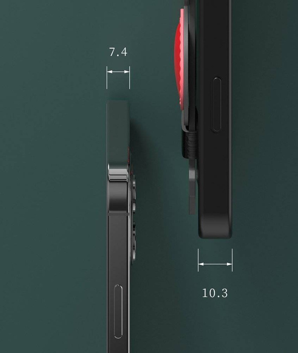 Kingxbar Sweet Series żelowe etui ozdobione oryginalnymi Kryształami Swarovskiego z podstawką iPhone 12 Pro / iPhone 12 czarny