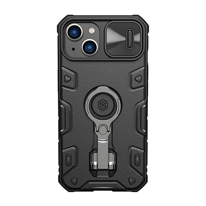 Nillkin CamShield Armor Pro Case etui iPhone 14 pancerny pokrowiec podstawka ring czarny