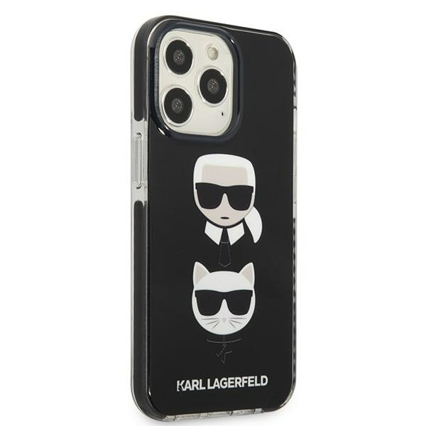 Etui KARL LAGERFELD Apple iPhone 13 Pro Max Karl&Choupette Head Czarny Hardcase