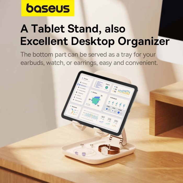 Składany stojak na tablet Baseus Seashell (różowy)