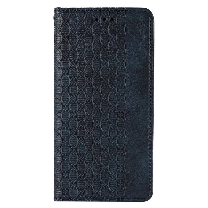 Magnet Strap Case etui do Samsung Galaxy S22 Ultra pokrowiec portfel + mini smycz zawieszka niebieski