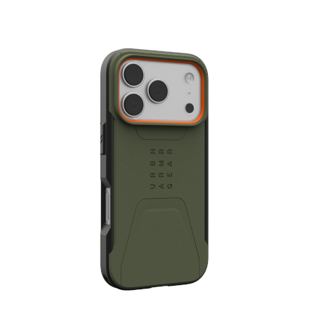 UAG Civilian MagSafe - etui do iPhone 17 Pro kompatybilne z MagSafe (olive/orange)