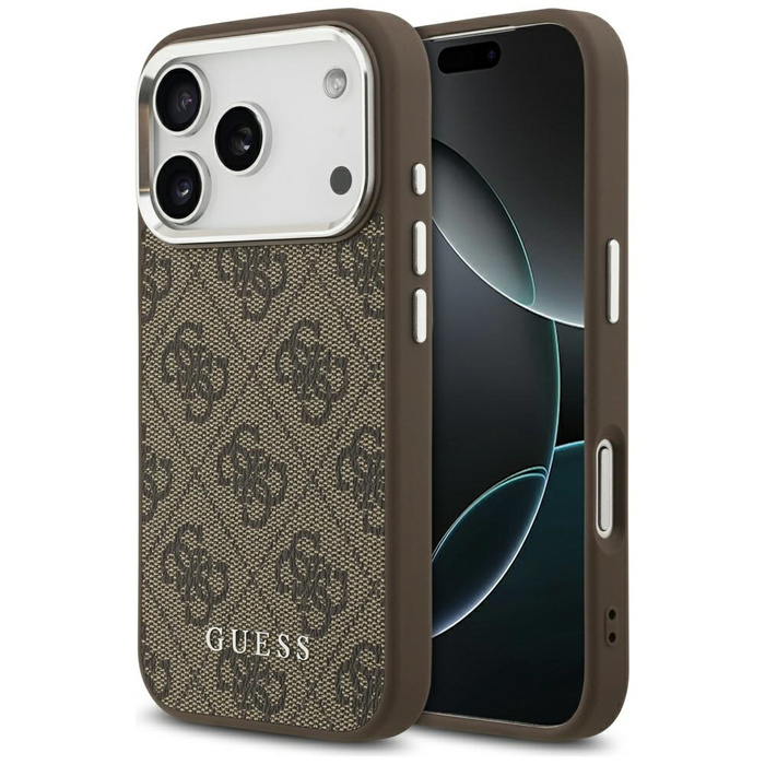 Etui Guess 4G Classic Logo MagSafe do    iPhone 17 Pro Max brązowy