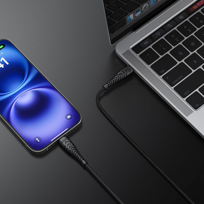 Kabel Typ C do Typ C VEGER PD 3A 60W V106 1,2 m czarny