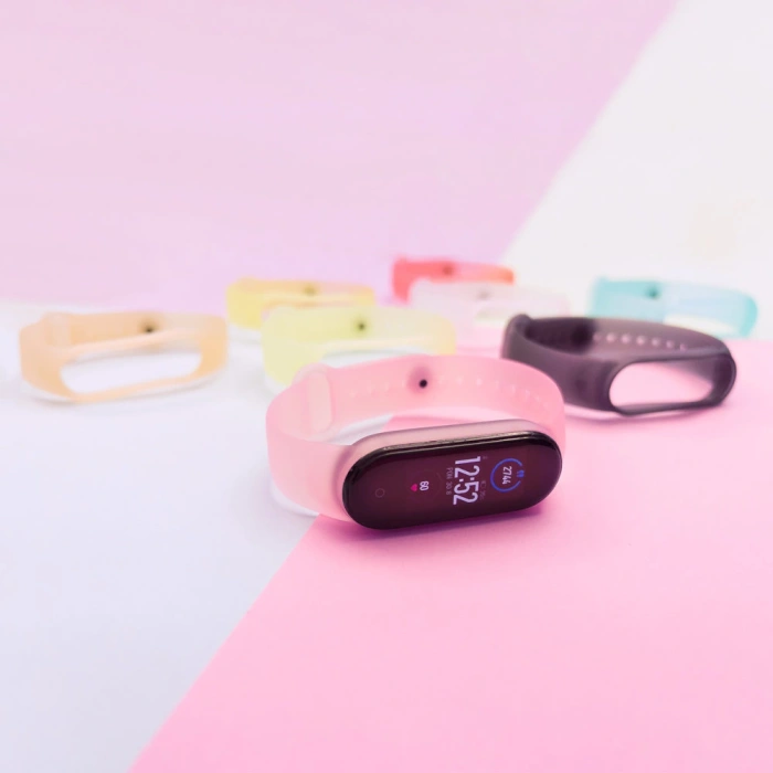 Pasek silikonowy do Xiaomi Mi Band 5 / 6 / 7 opaska - złoty