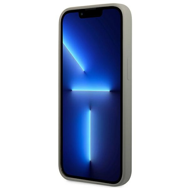 Etui GUESS Apple iPhone 13 13 Pro Silicone Logo Plate MagSafe Szary Hardcase