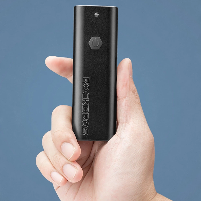 Lampka rowerowa przednia Rockbros 24310006001 400 lm + kabel micro USB - USB-A - czarna