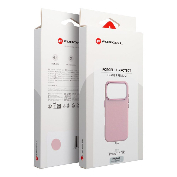 Etui na IPHONE 17 AIR Forcell F-Protect Frame Premium zgodny z MagSafe różowy 0INT