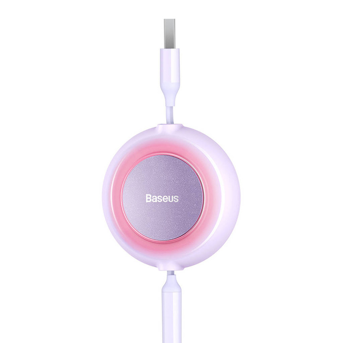 Baseus Bright Mirror 2 kabel przewód 3w1 USB Typ A - micro USB + Lightning + USB Typ C 3.5A 1.1m fioletowy (CAMJ010005)