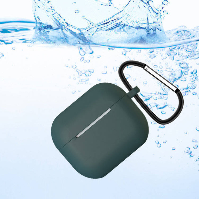 Etui do AirPods 3 silikonowy miękki pokrowiec na słuchawki + brelok karabińczyk zawieszka różowy (case D)