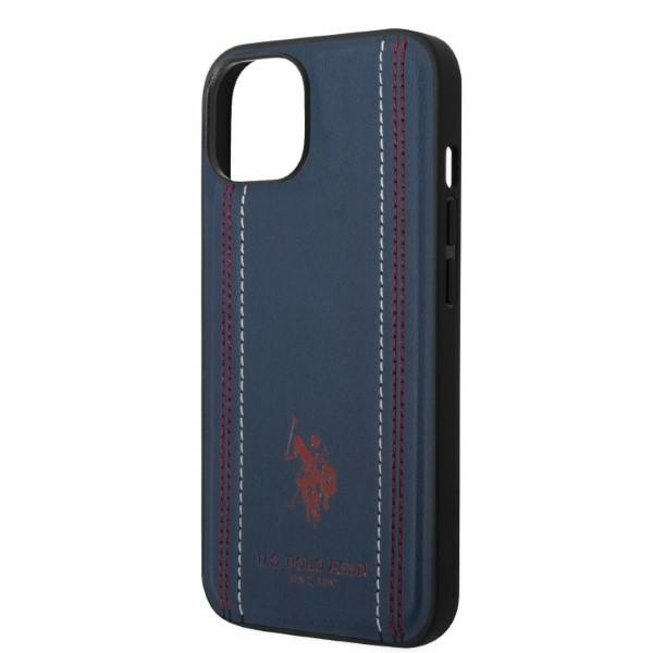Etui US Polo USHCP14MPFAV iPhone 14 Plus 6,7" granatowy/navy blue Leather Stitch